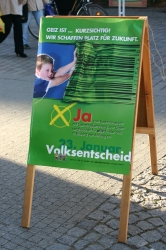 Dessau: Aufsteller am Weihnachtsmarkt