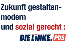 Motto Wahlprogramm: Zukunft gestalten - modern und sozial gerecht: Die Linke.PDS
